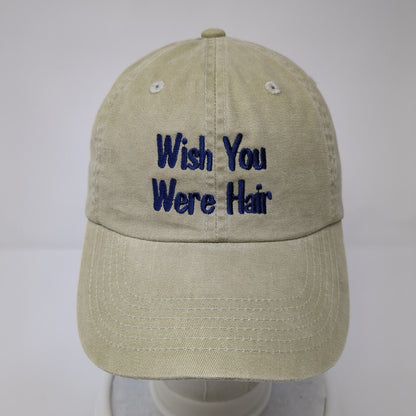 Wish You Were Hair Slideback Hat Tan One Size Adjustable Port Authority Cotton
