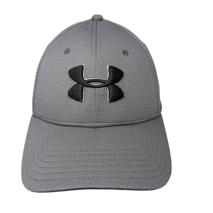 Under Armour Fitted Hat Gray Medium/Large Embroidered Solid 6 Panel
