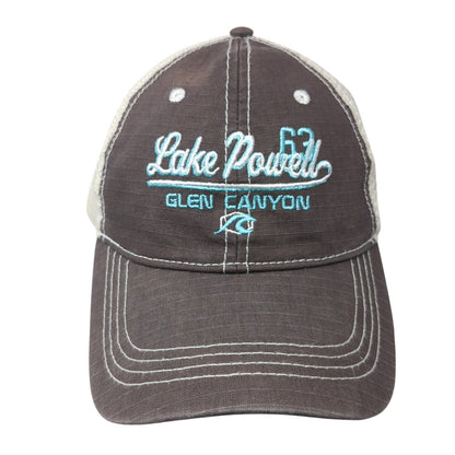 Lake Powell Glen Canyon Snapback Trucker Hat Gray One Size Mesh Prairie Mountain