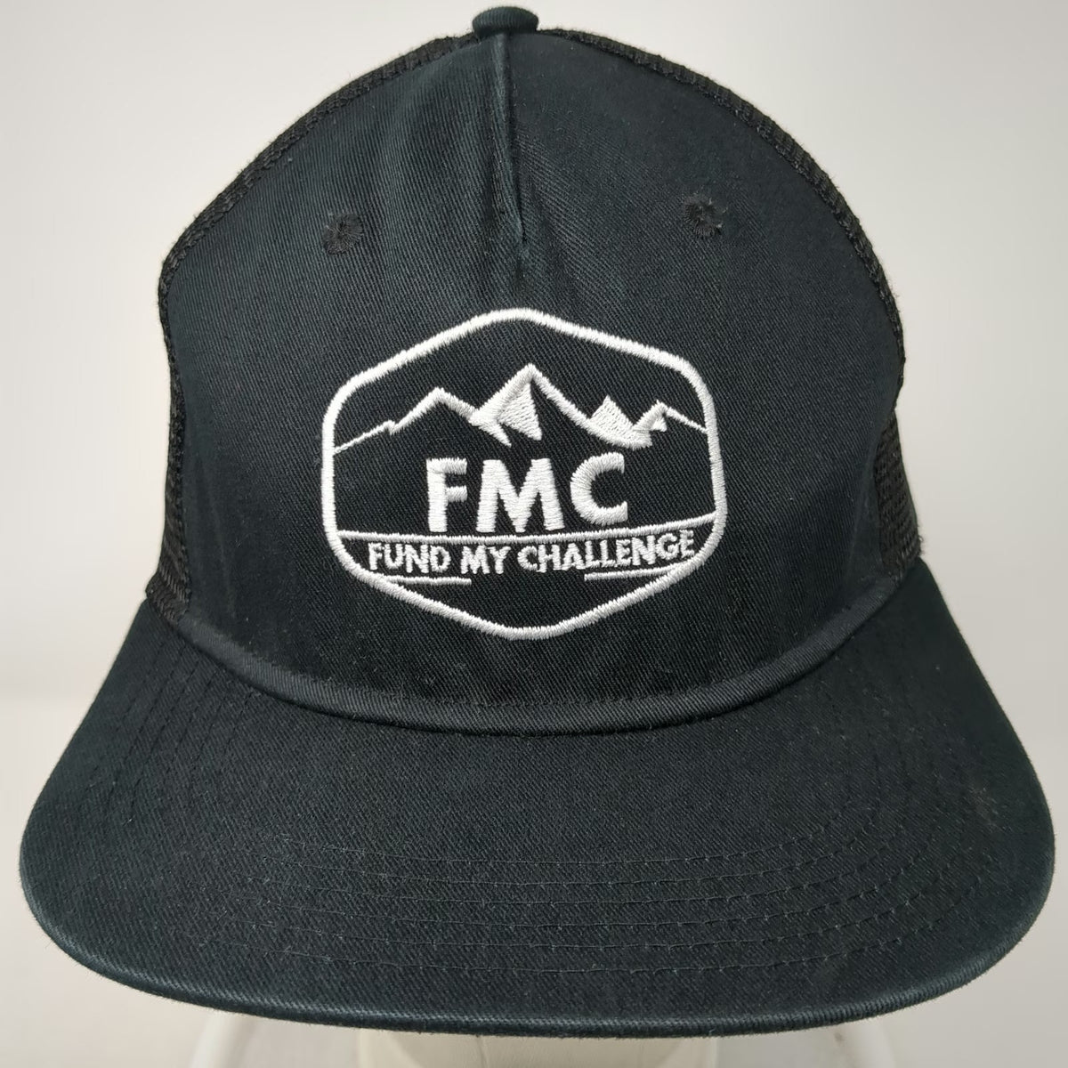 Big Accessories Trucker Hat Black One Size Snapback Fund My Challenge FMC Patch