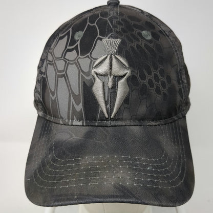 Kryptek Baseball Cap Black Gray OSFM Spartan Helmet Typhon Camo Strapback Hat