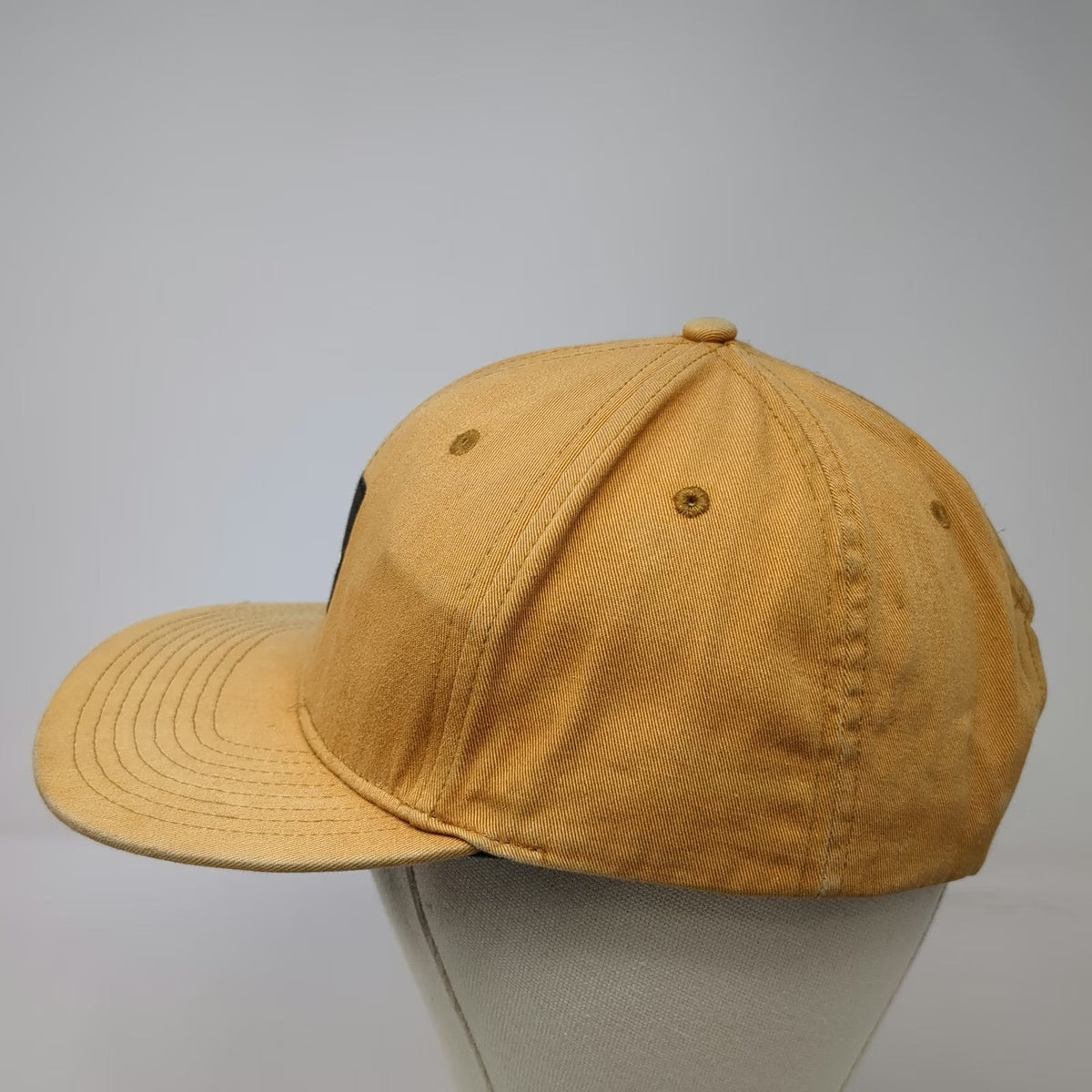 Volcom Snapback Hat Brown One Size Stone Logo Flat Brim 6-Panel Skateboarding