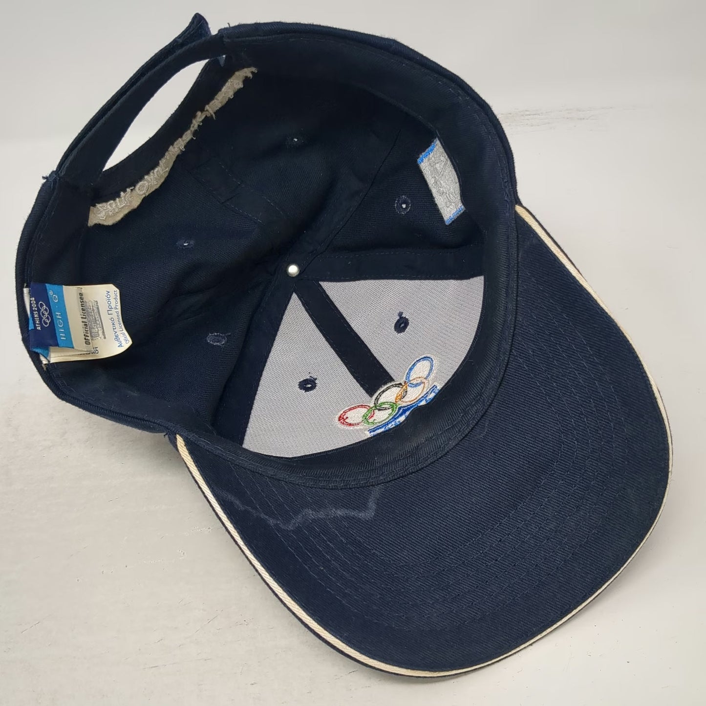 High-Q Athens 2004 Olympics Greece Hellas Flag Blue One Size Baseball Cap Hat