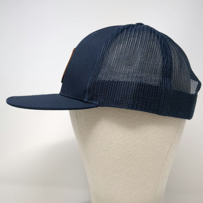 Richardson Trucker Hat Blue One Size Operation Second Chance Leather Mesh Patch