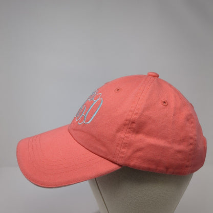 Monogram Strapback Hat Pink One Size Adjustable Embroidered Port Authority