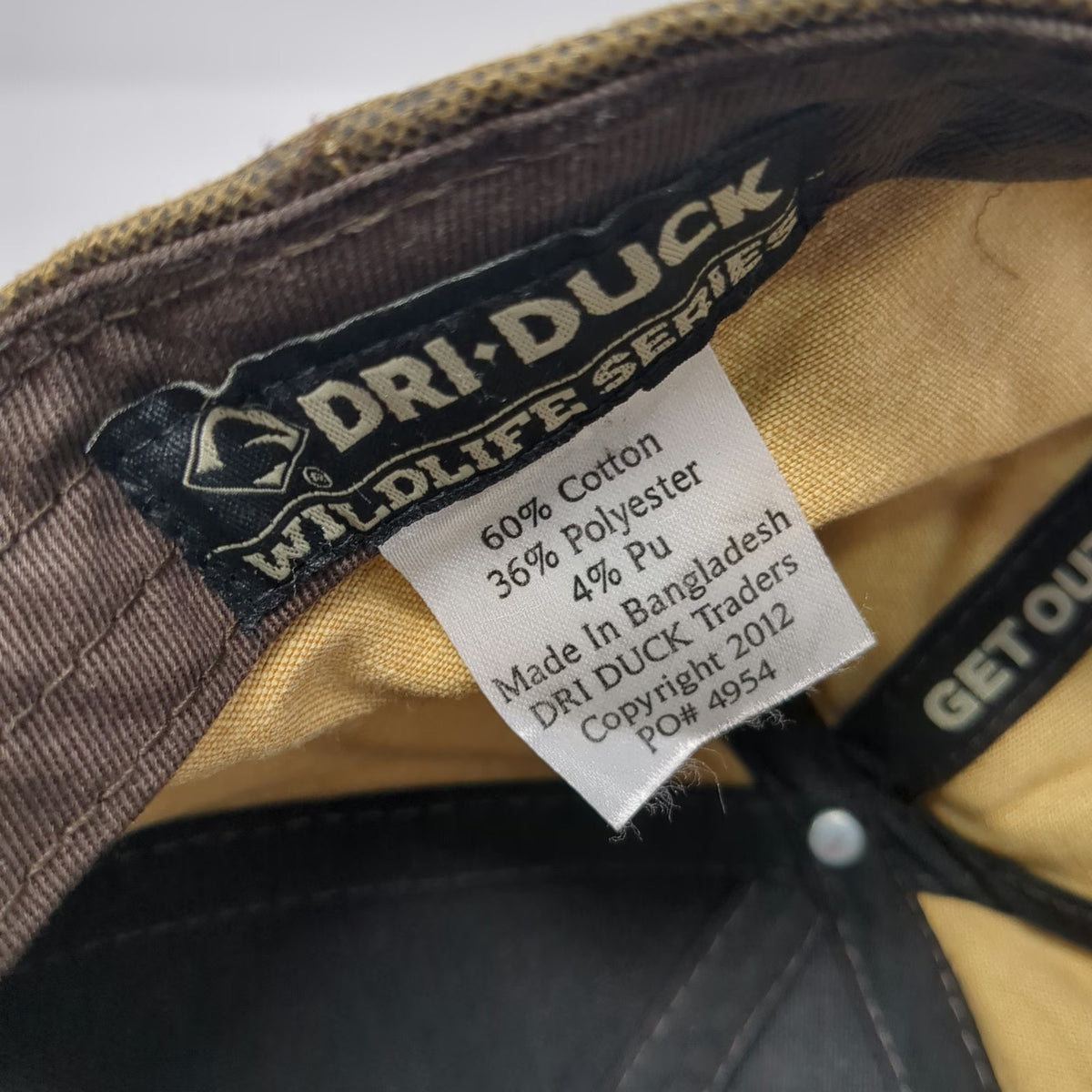 DRI DUCK Vega Baseball Cap Brown One Size Distressed Fish Wildlife Strapback Hat