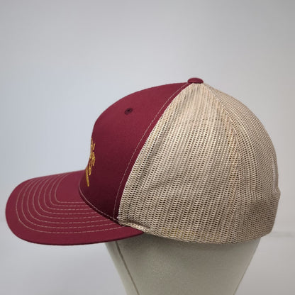 Richardson Trucker Hat Red One Size Zips Drive In Mesh Snapback Restaurant Logo