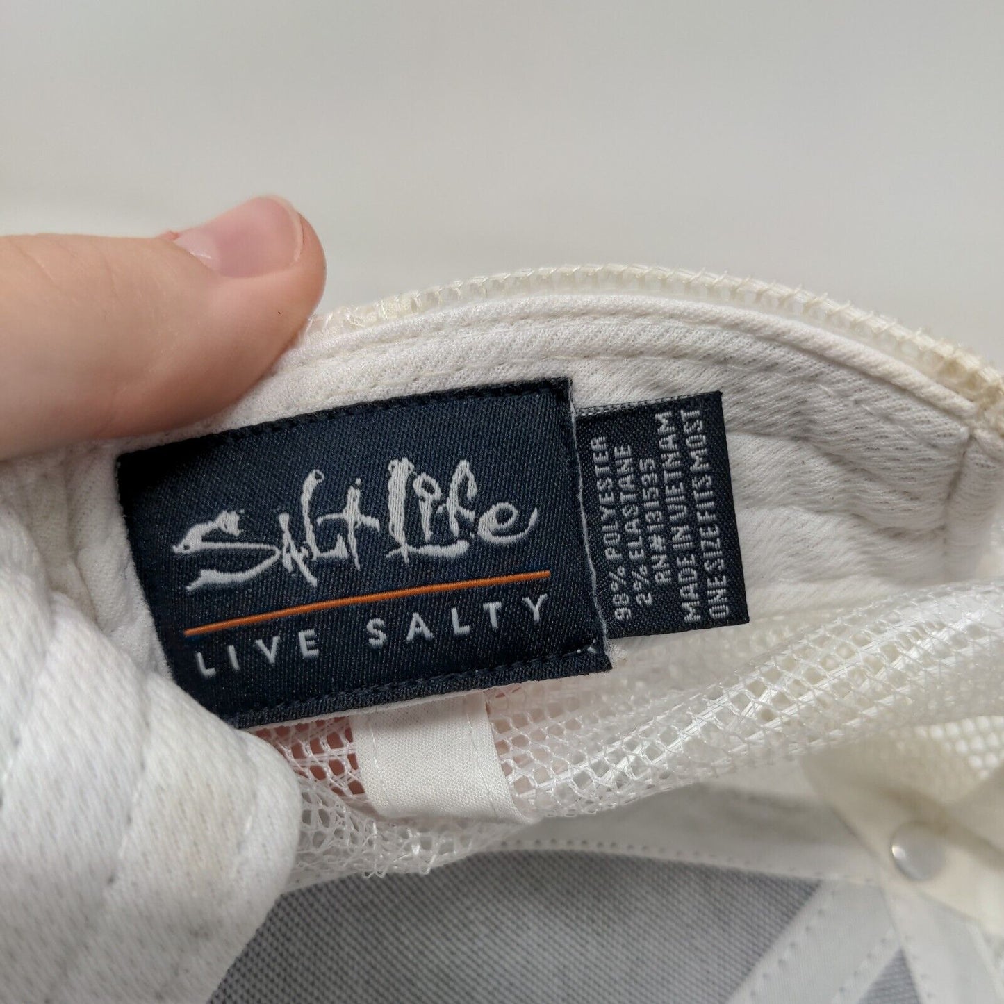 Salt Life Estd 2003 Snapback Trucker Hat Blue OSFM Embroidered Mesh Back