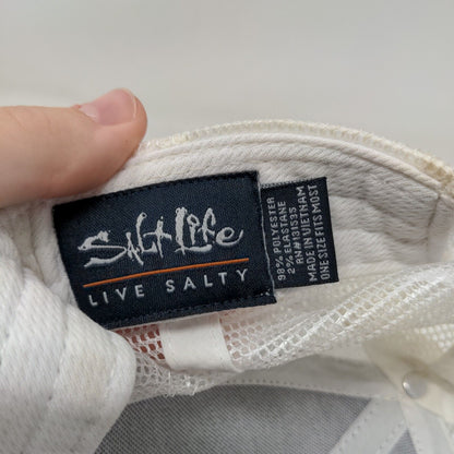 Salt Life Estd 2003 Snapback Trucker Hat Blue OSFM Embroidered Mesh Back