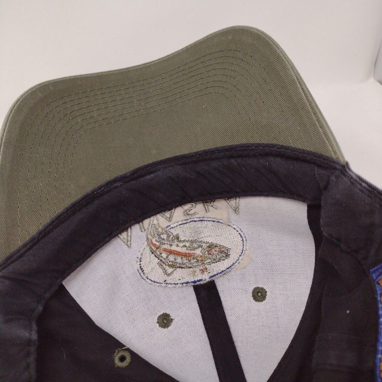 Alaska Snapback Hat Multi OSFA Embroidered Fish Colorblock 6 Panel