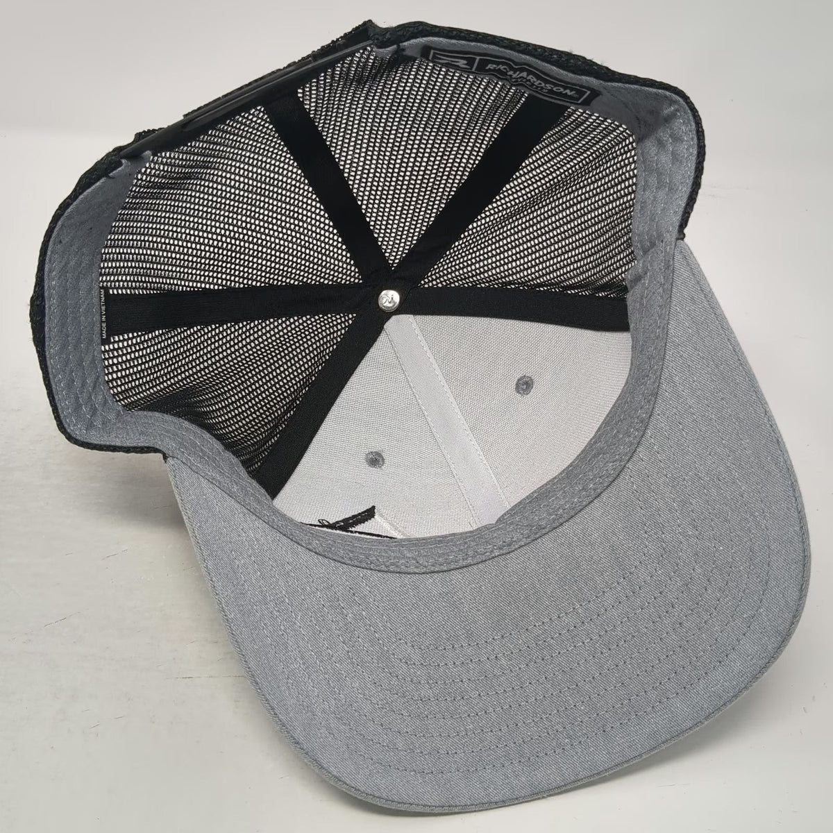 Richardson Trucker Hat Gray One Size Mesh Apex Design and Drafting Snapback