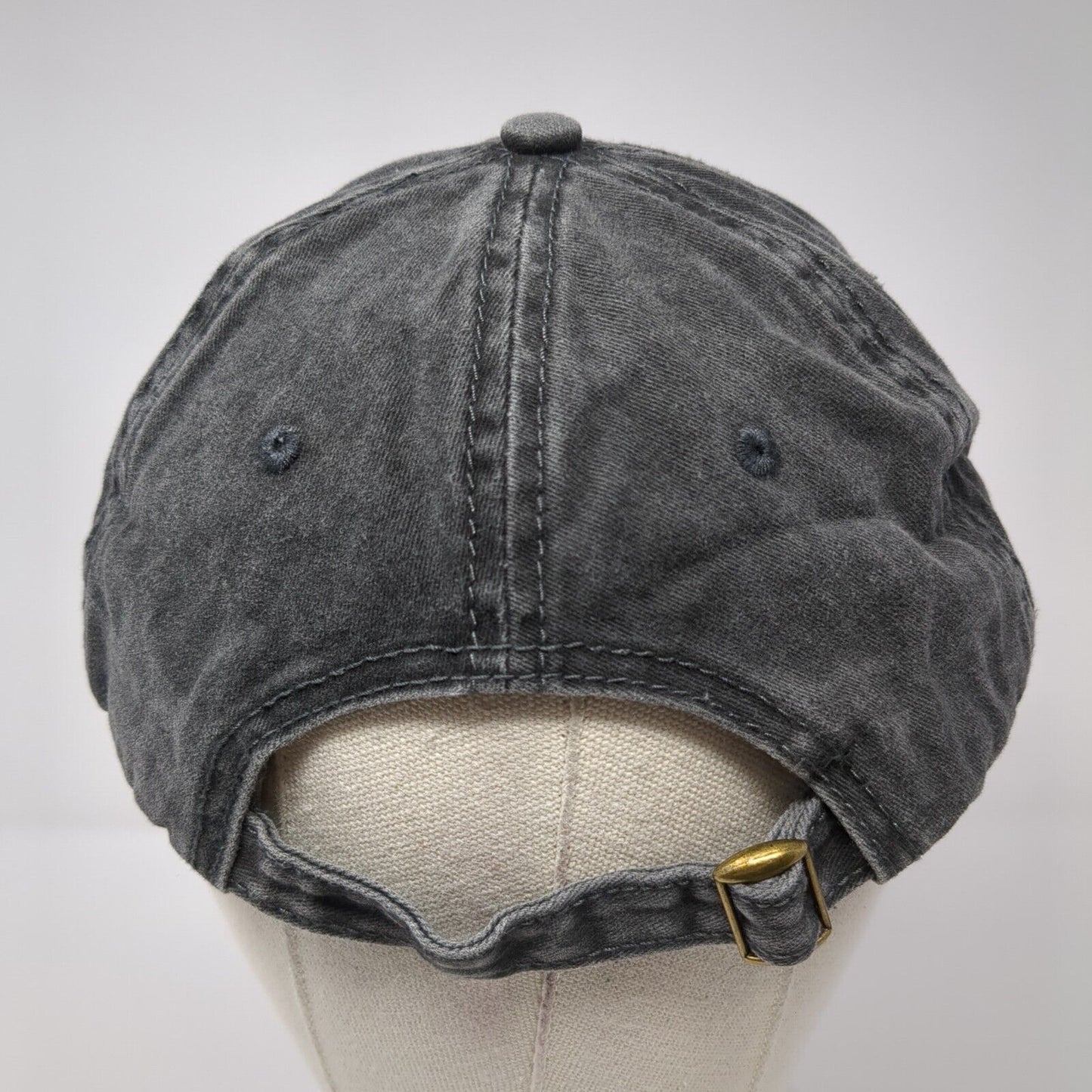 Unbranded Slideback Hat Solid Black Gray One Size Adjustable Vent Holes