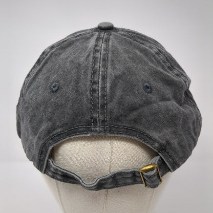 Unbranded Slideback Hat Solid Black Gray One Size Adjustable Vent Holes