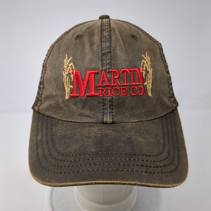 Martin Rice Co. Strapback Trucker Hat Brown One Size Mesh Back Paramount