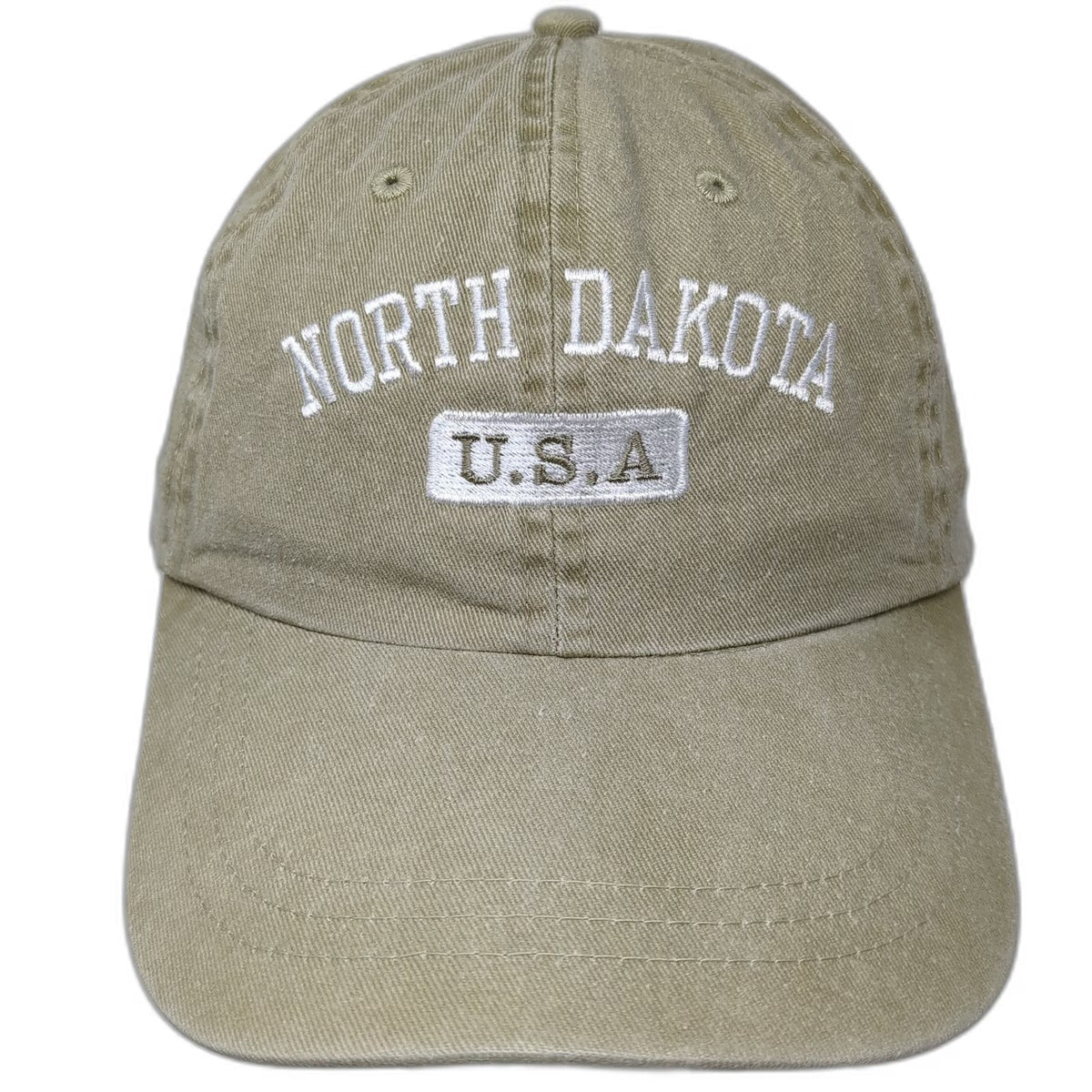 Headgear Baseball Cap Beige One Size North Dakota USA Slideback Cotton Hat