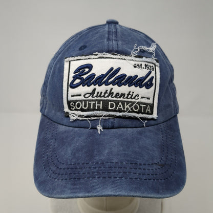 Badlands South Dakota Patch Strapback Hat Blue One Size Adjustable