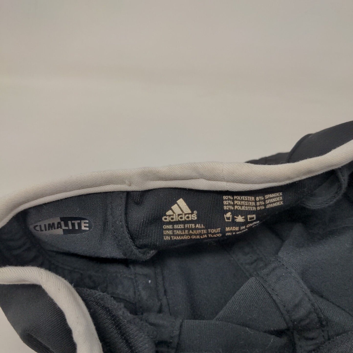 Adidas Climalite Fitted Hat Black OSFA Embroidered 3 Stripes Running