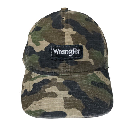 Wrangler Slideback Hat Camouflage OSFM Adjustable Embroidered Vented Holes