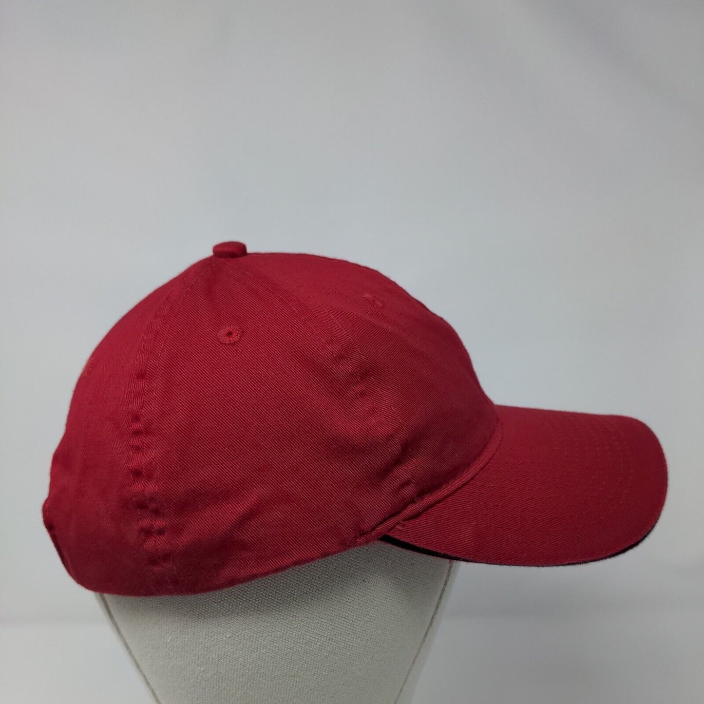 Port & Company Strapback Hat Red OSFA Adjustable Patch Solid 6 Panel