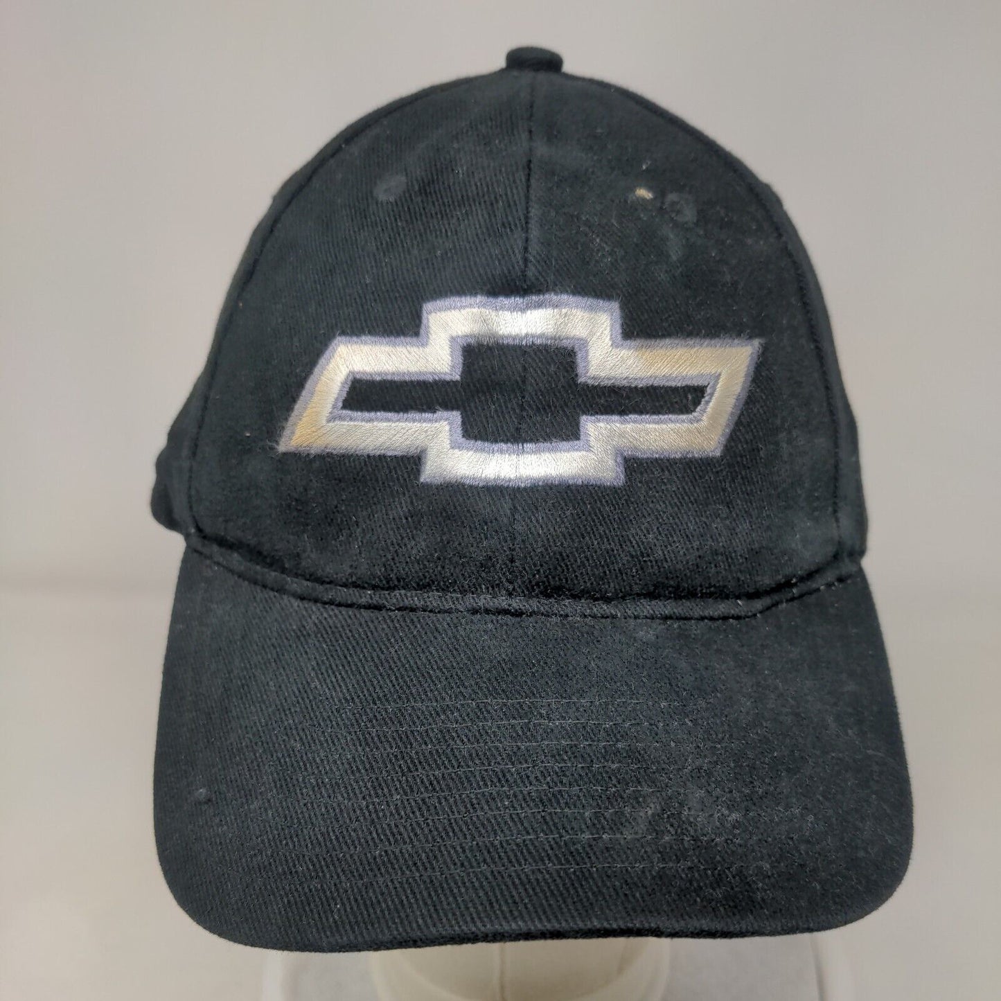 Chevrolet Strapback Hat Black One Size Adjustable Embroidered 6 Panel