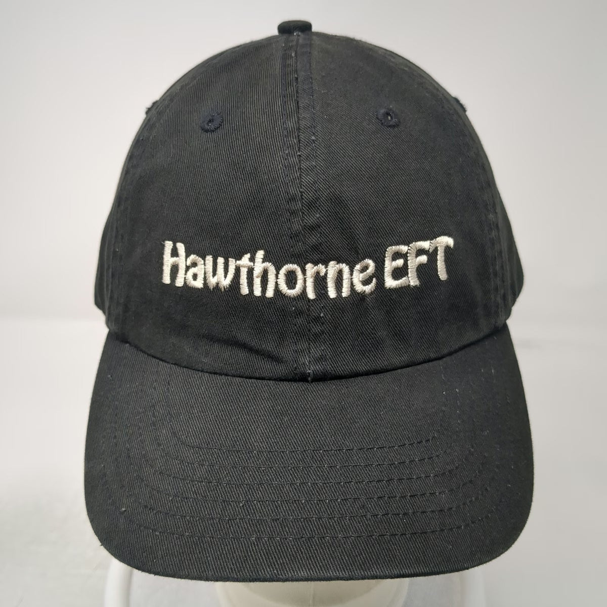 Hawthorne EFT Embroidered Black Baseball Cap One Size Slideback Cotton Twill Hat