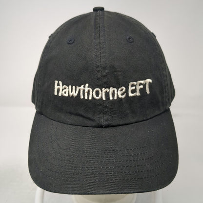 Hawthorne EFT Embroidered Black Baseball Cap One Size Slideback Cotton Twill Hat