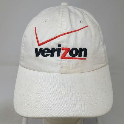Helinger Verizon FiOS Baseball Cap White One Size 1-888-GET-FIOS Strapback Hat