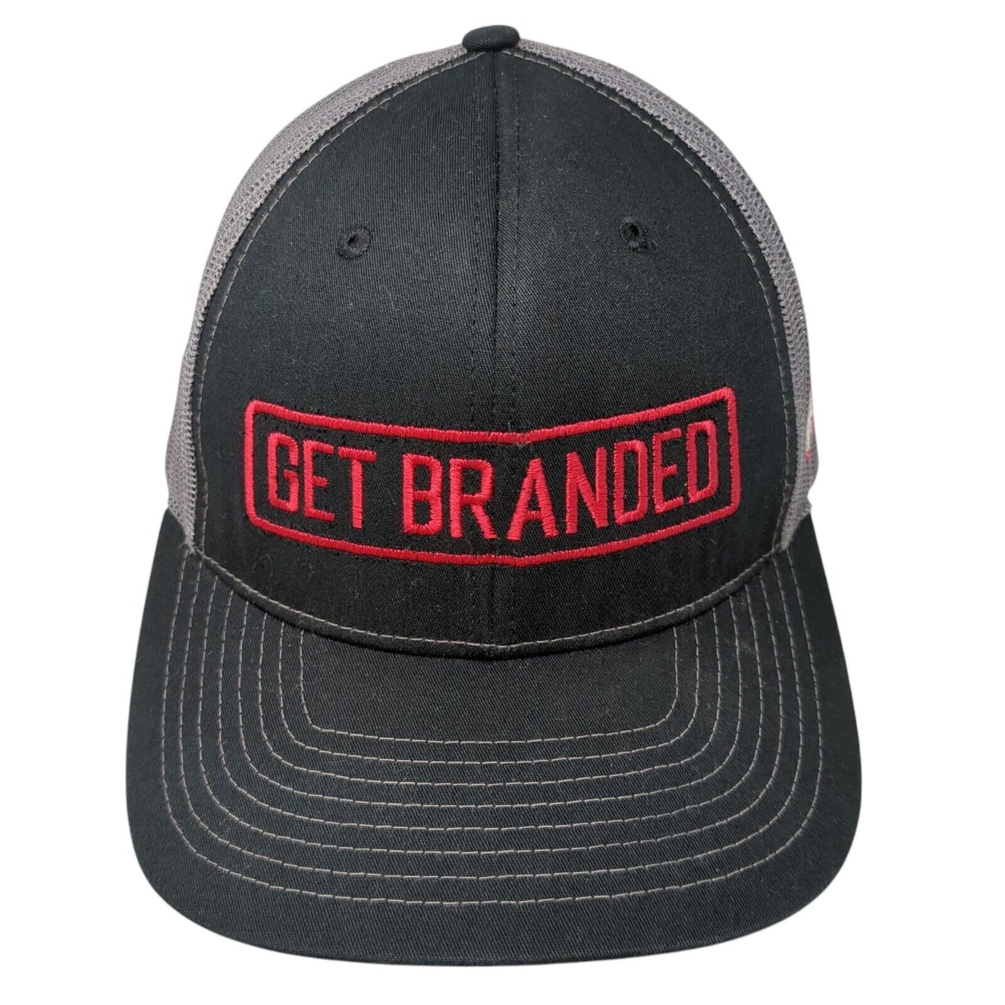 Get Branded Snapback Trucker Hat Black One Size Adjustable Mesh Back Richardson