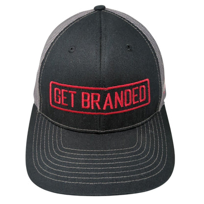 Get Branded Snapback Trucker Hat Black One Size Adjustable Mesh Back Richardson