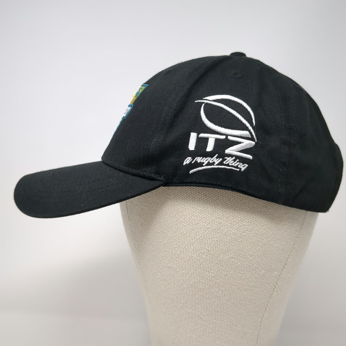 Tryzone ITZ Tropical Rugby 7s Baseball Cap Black One Size Hat Embroidered