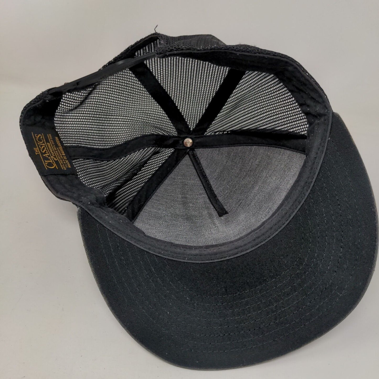 The Classics Yupoong Snapback Trucker Hat Camo One Size Mesh Back