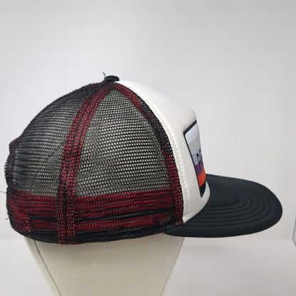 Peloton Trucker Hat Black One Size Mesh Back Foam Front Snapback Logo Patch