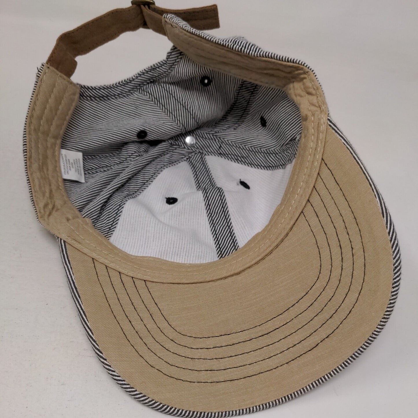 Unbranded Slideback Hat Multicolor OSFM Adjustable Pinstripe Vented Holes