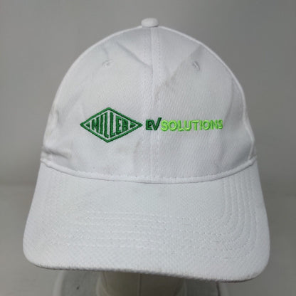 Miller EV Solutions Strapback Hat White OS Adjustable Embroidered Sport-Tek