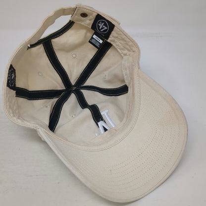 47 Los Angeles Dodgers MLB Baseball Cap Beige One Size Adjustable Strapback Hat