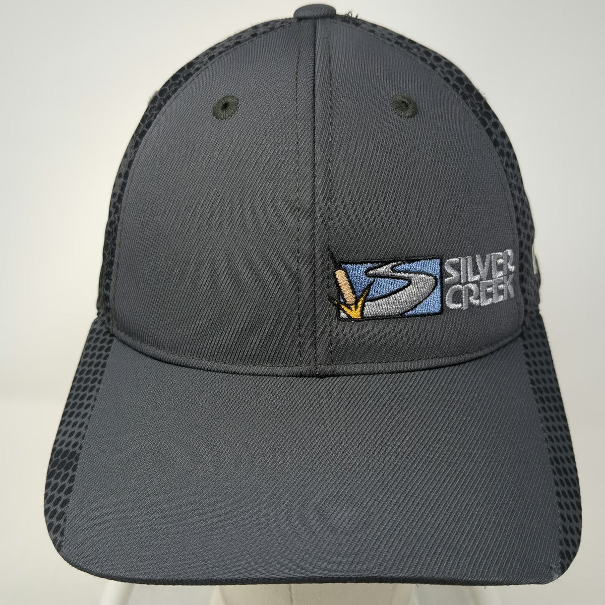 Sport-Tek Baseball Cap Gray One Size Honeycomb Mesh Back ADS Silver Creek Hat