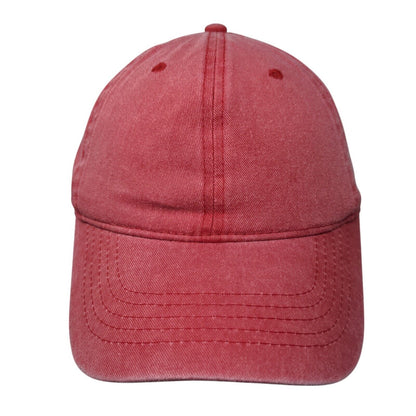 Unbranded Strapback Hat Red Rover OSFM Solid Blank Adjustable 6 Panel