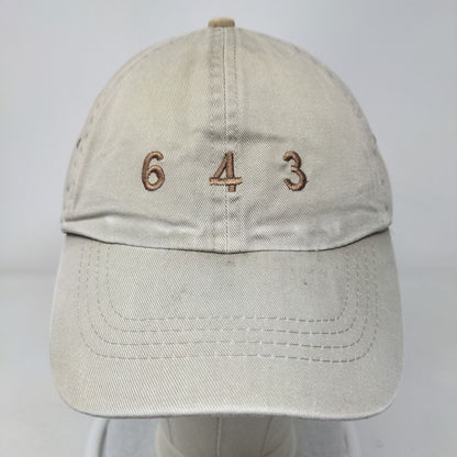 643 Slideback Hat Tan One Size Adjustable Embroidered Port & Company Cotton