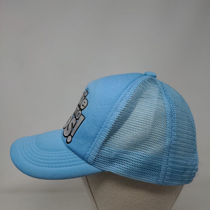 Nadie Como Dios Snapback Mesh Back Trucker Hat Blue One Size Breathable
