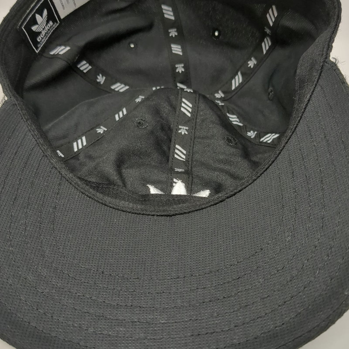 Adidas Baseball Cap Black One Size Trefoil Logo Side Graphic Polyester Strap Hat