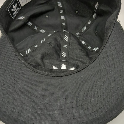 Adidas Baseball Cap Black One Size Trefoil Logo Side Graphic Polyester Strap Hat