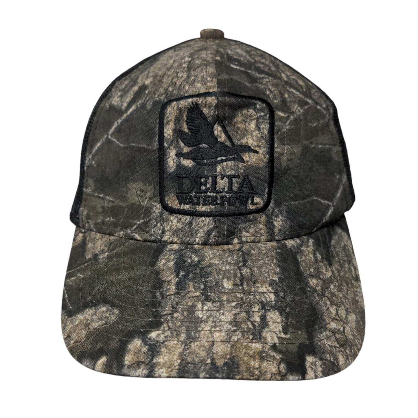 Delta Waterfowl Snapback Mesh Back Trucker Hat Camo OSFM W/Tags