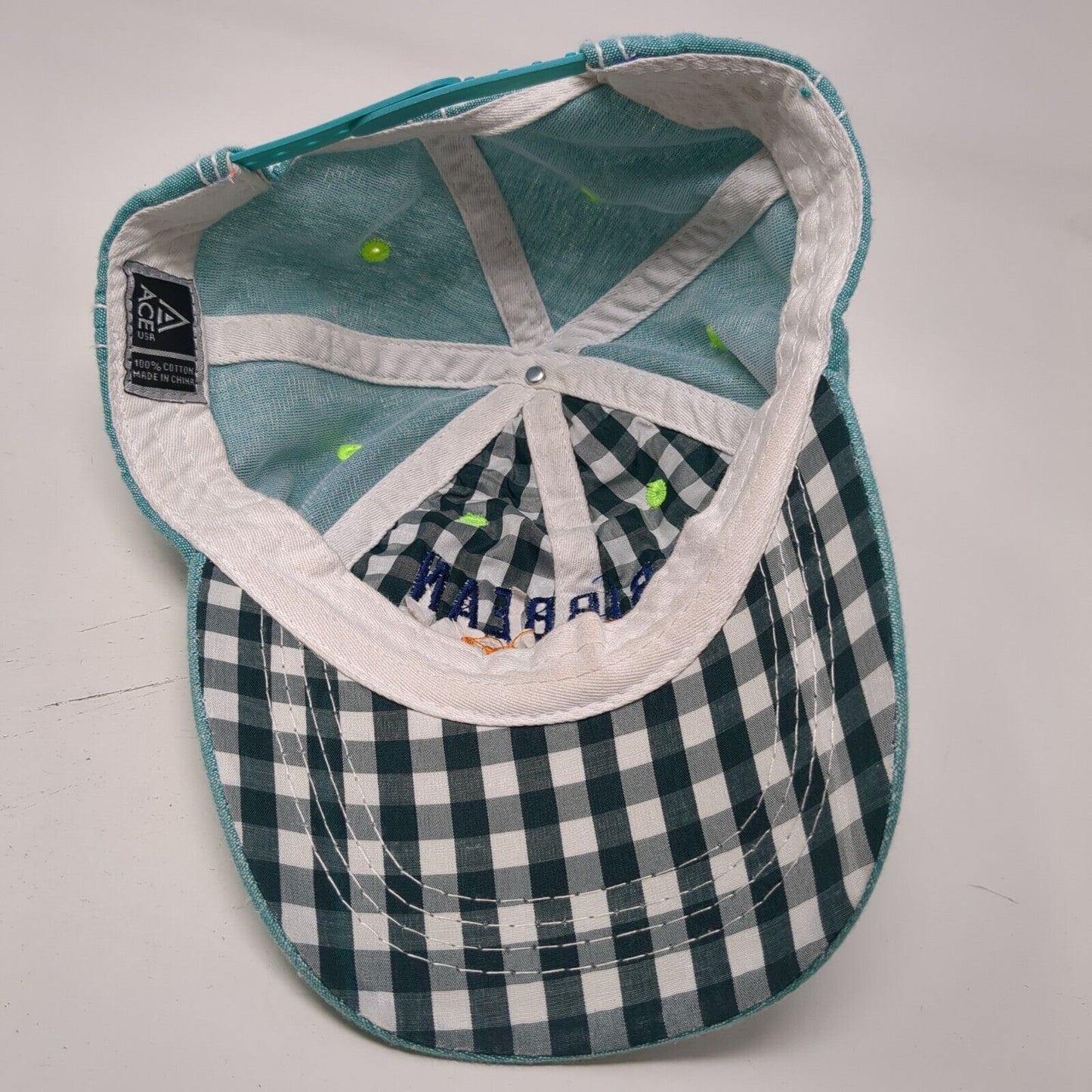 Caribbean Cruising Snapback Hat Green One Size Embroidered ACE USA