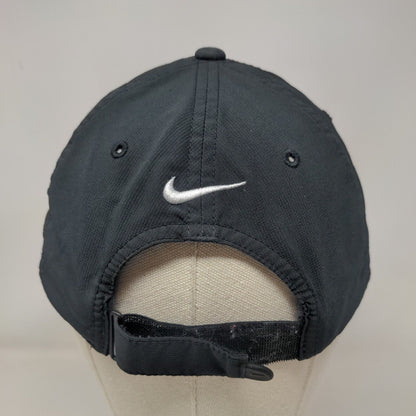 Nike Golf Strapback Hat Black OSFM Embroidered Logo Swoosh 6 Panel