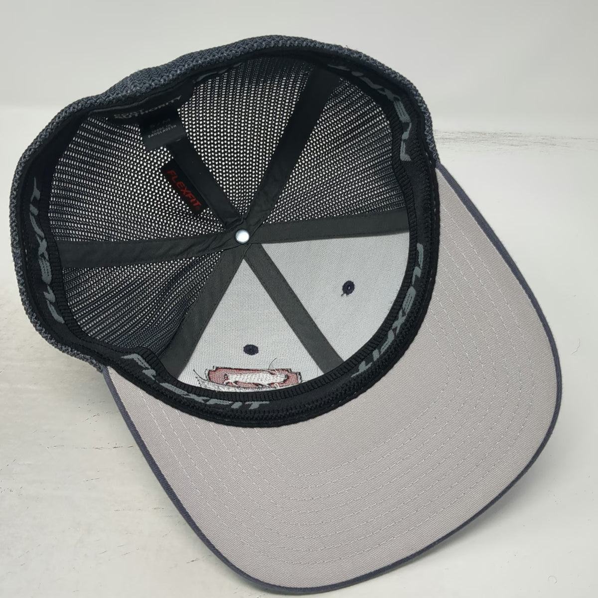 Port Authority Baseball Cap Gray M Butte Fence Buffalo Mesh Flexfit Patch Hat