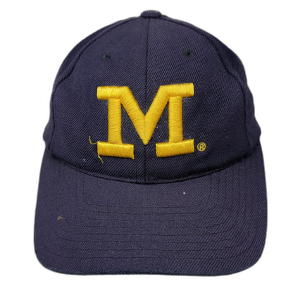 Michigan Wolverines NCAA Logo Athletic Snapback Blue One Size Gray Undervisor