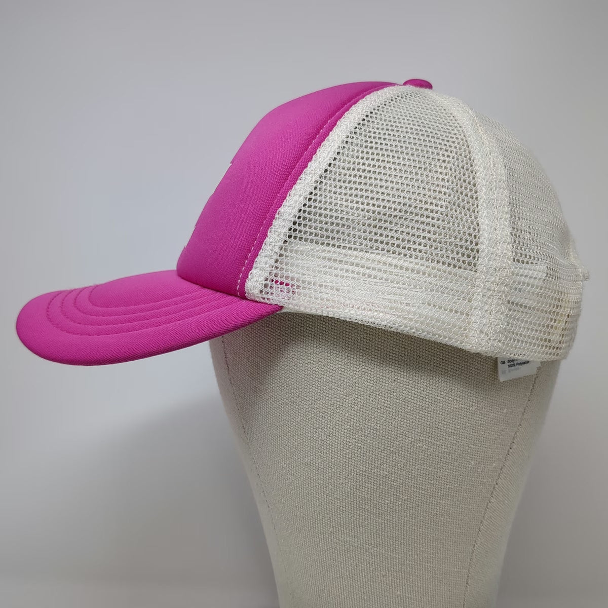 Billabong Trucker Hat Pink White One Size Wave Logo Mesh Back Snapback Surf Cap
