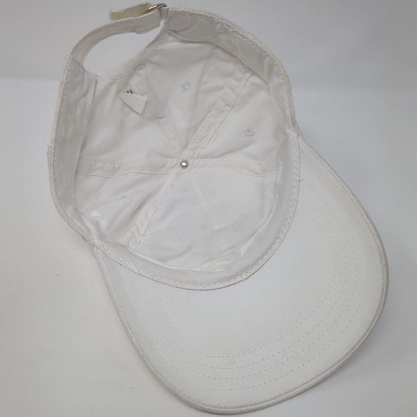 Wreath Star Strapback Hat White One Size Adjustable Embroidered 6 Panel Cotton