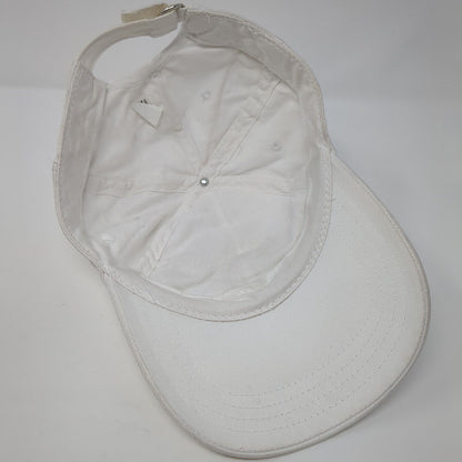 Wreath Star Strapback Hat White One Size Adjustable Embroidered 6 Panel Cotton