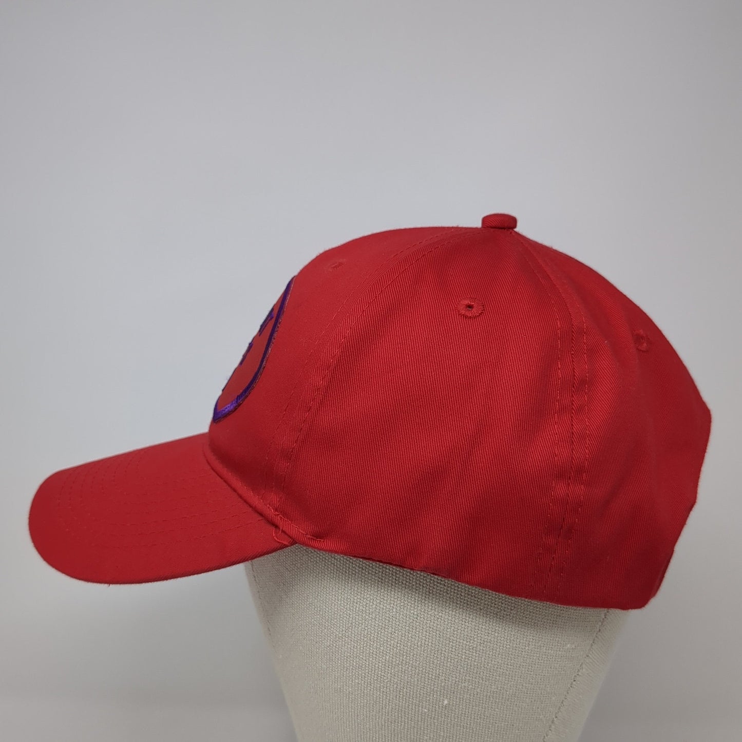 Red Hat Lady's Man Snapback Hat Red One Size Adjustable 6 Panel Otto
